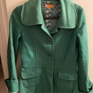 Super Cute! Green Tulle Wool Jacket Size M